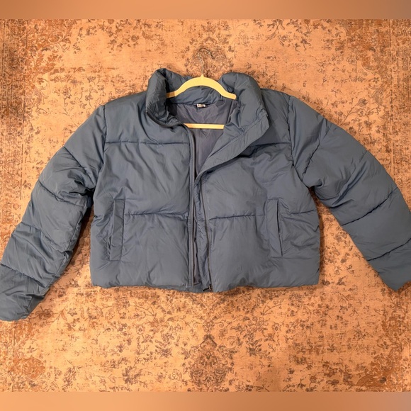 Double Zero Light Blue Puffer Jacket Size L - Picture 3 of 5